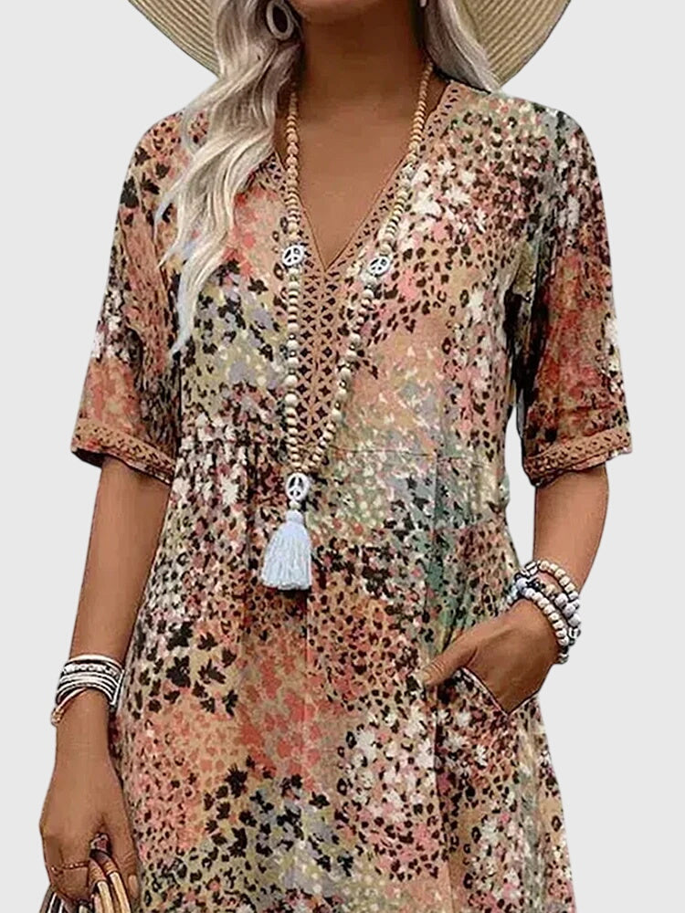 Annie | Elegant Floral Midi Dress