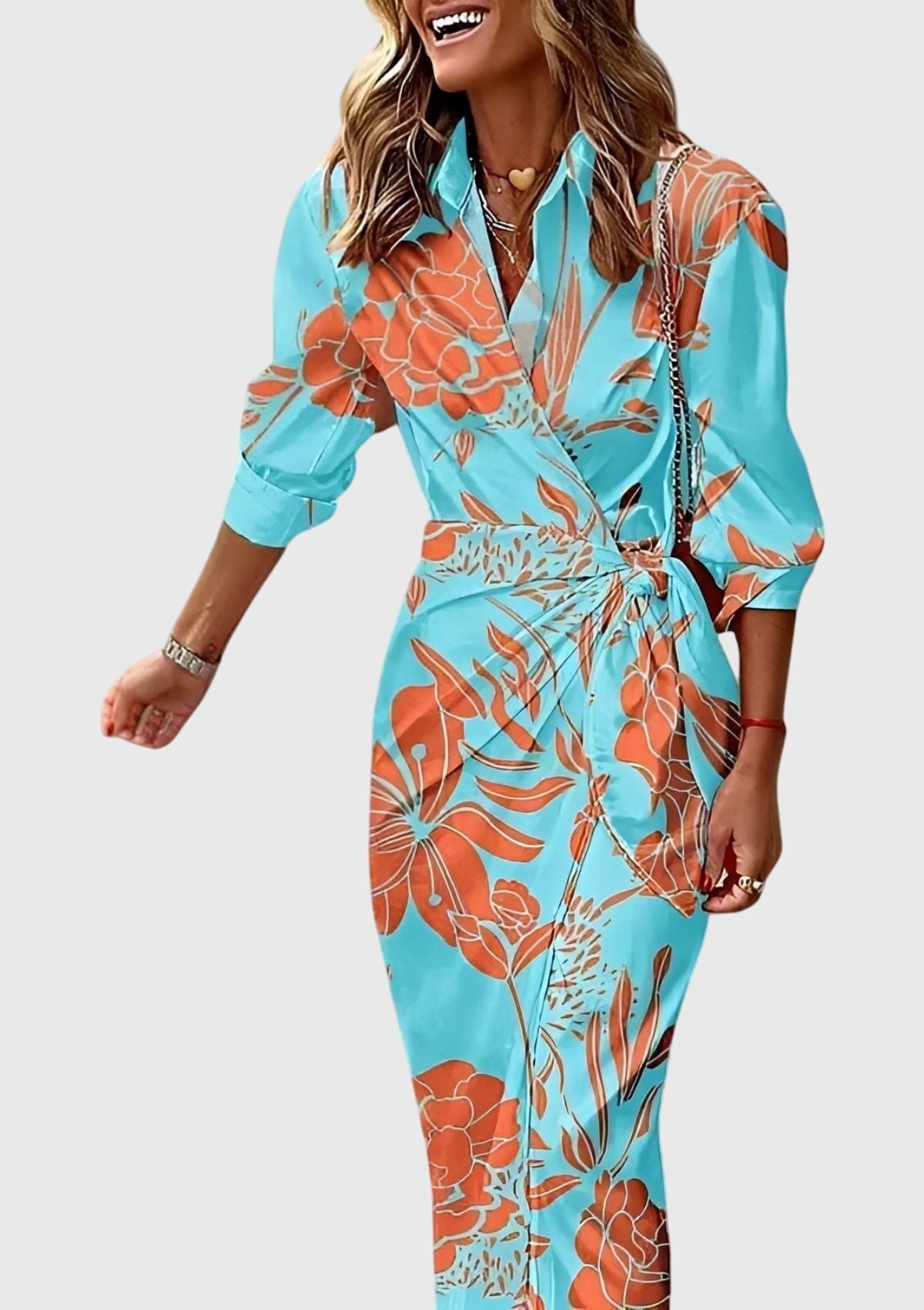 Annie | Elegant Wrap Dress with Print