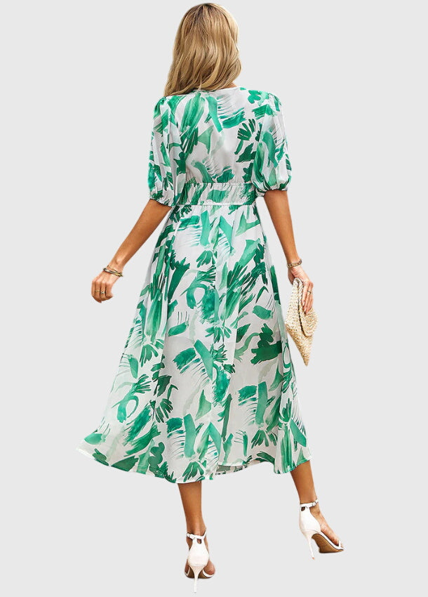 Annie | Flattering Floral Midi Dress