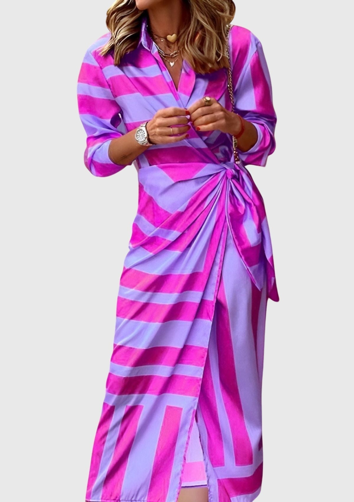 Annie | Elegant Wrap Dress with Print