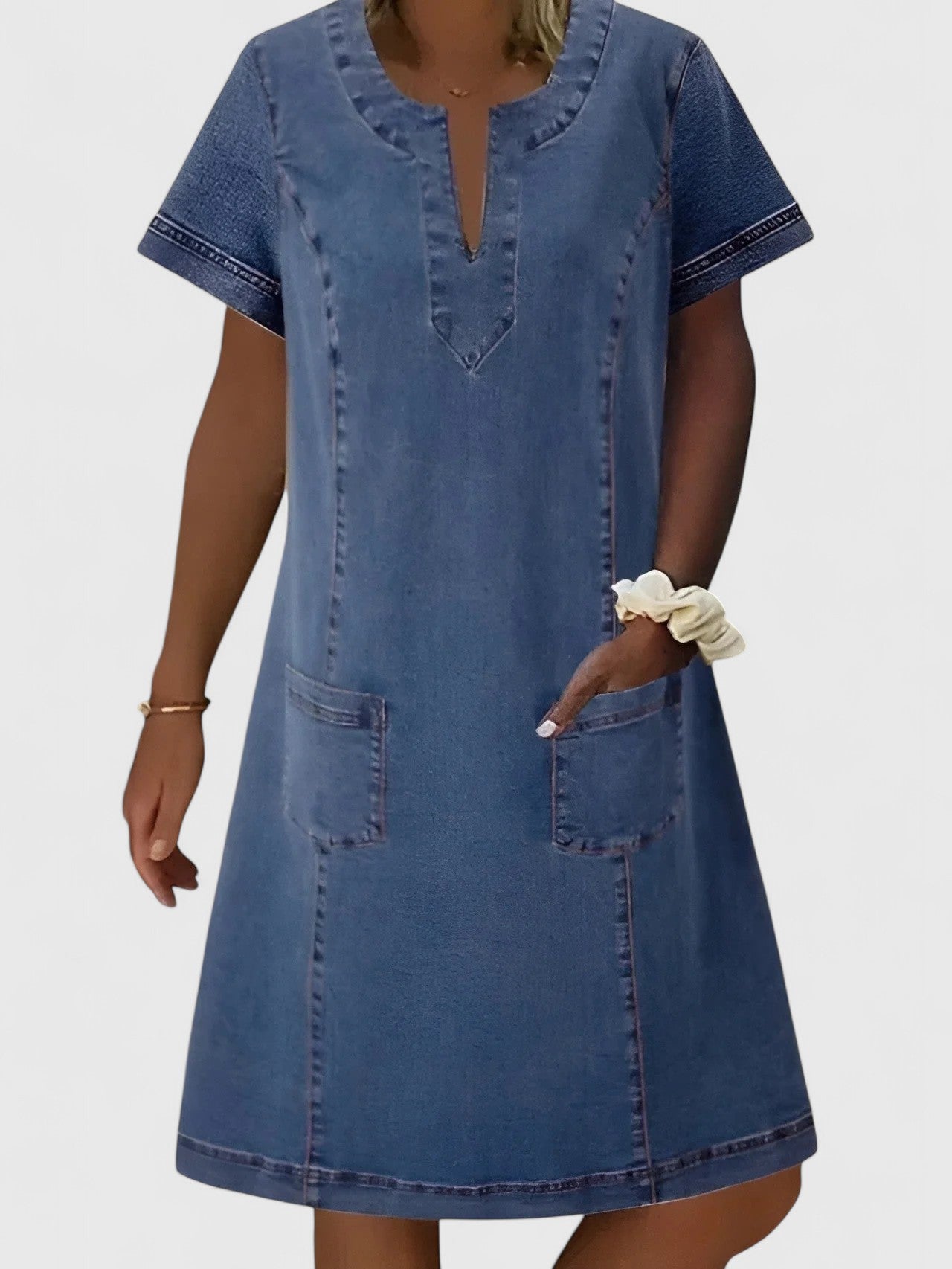 Annie | Elegant Denim Dress