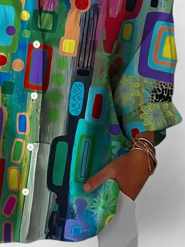 Annie | Elegant Geometric Pattern Blouse