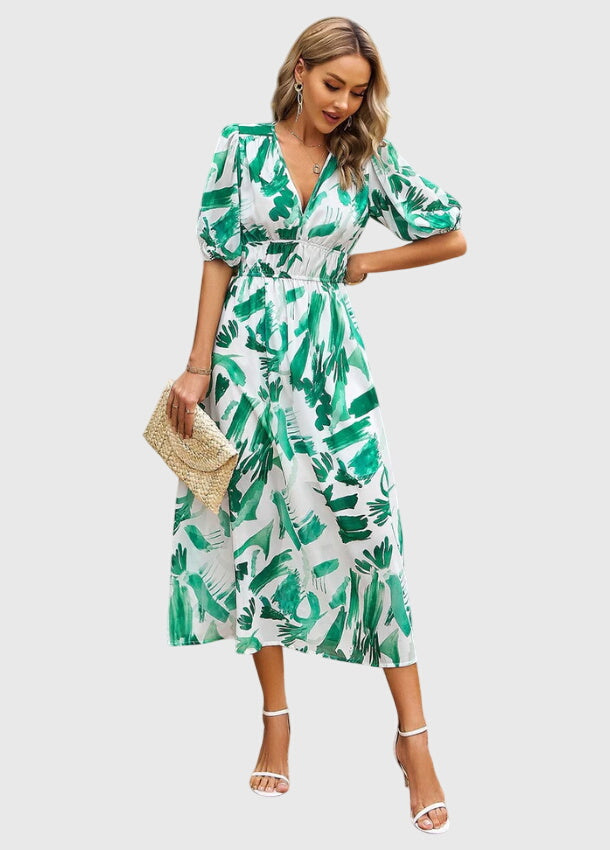 Annie | Flattering Floral Midi Dress