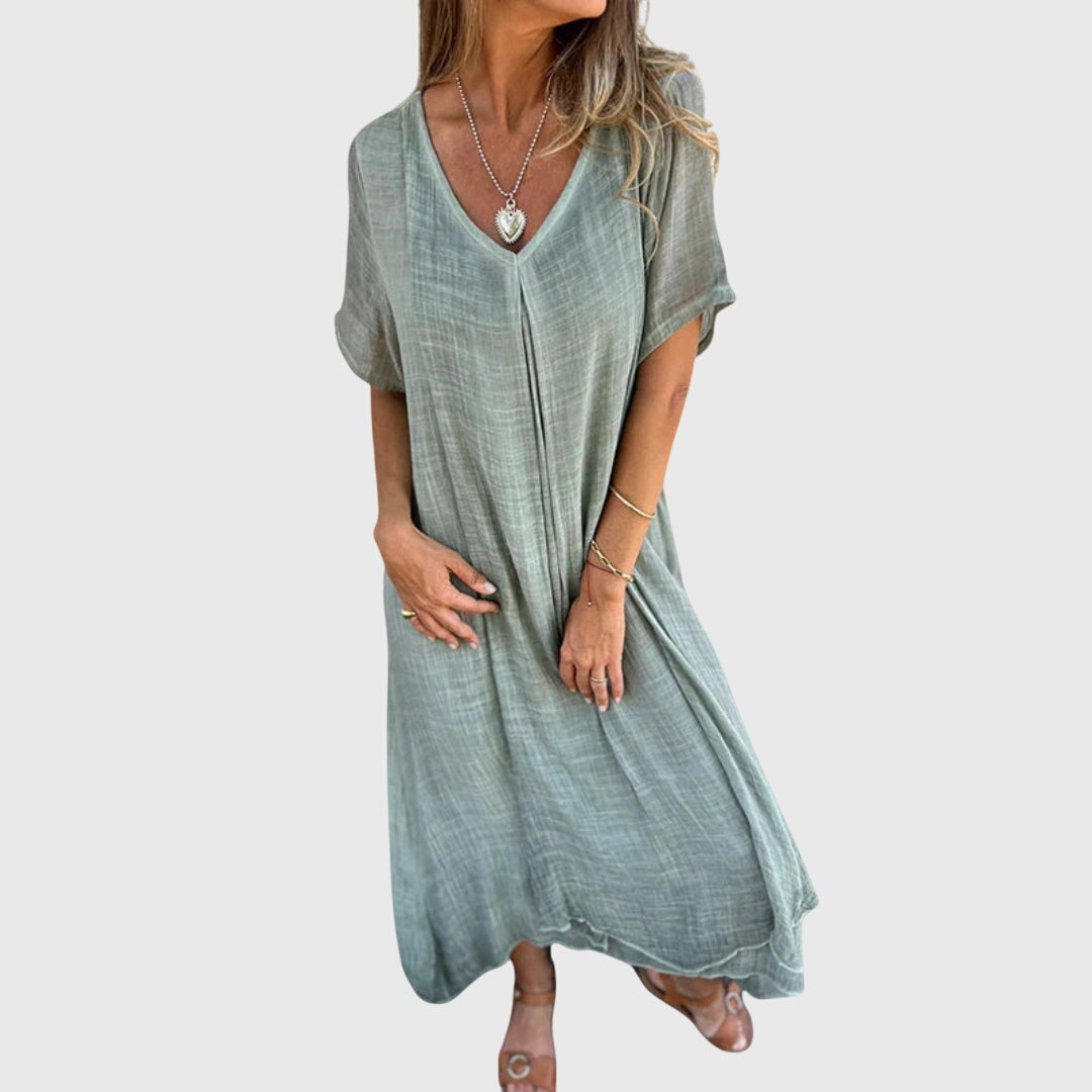 Annie | Elegant Lightweight V-Neck Dress
