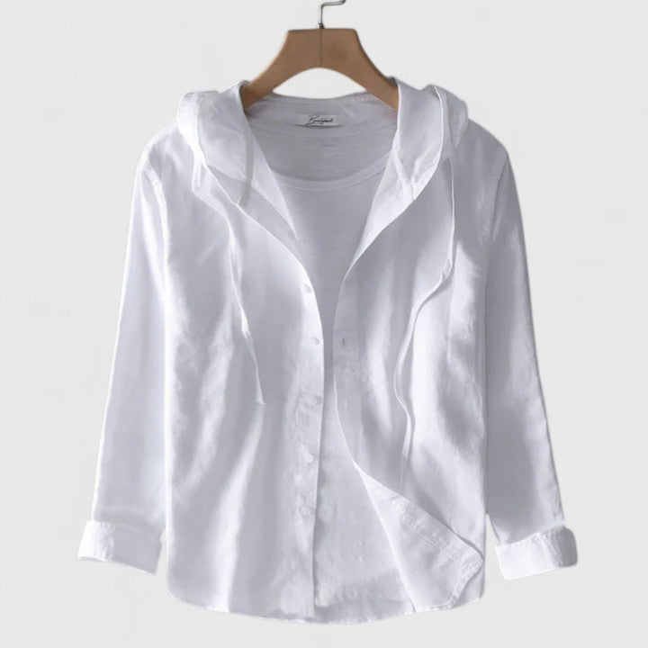 Annie | Elegant Hooded Blouse