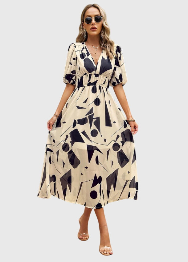 Annie | Flattering Floral Midi Dress