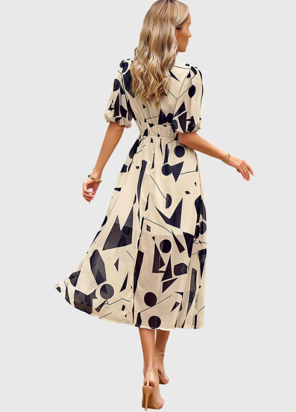 Annie | Flattering Floral Midi Dress