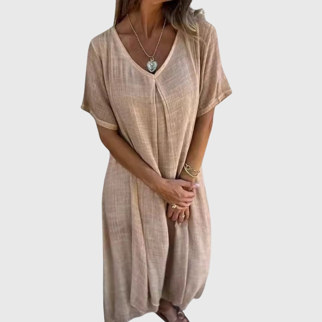 Annie | Elegant Lightweight V-Neck Dress
